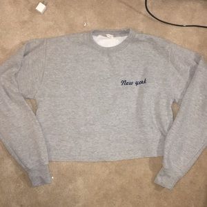 New York  brandy cropped sweater